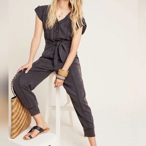 Anthro Huxley Utility Jogger Jumpsuit